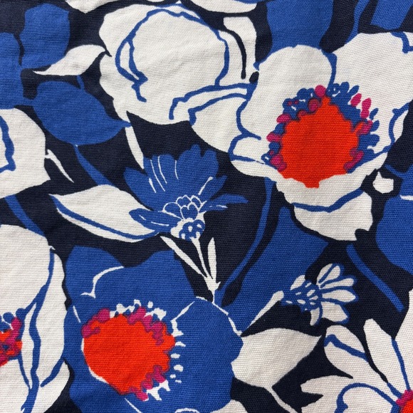 Talbots Petites Floral Print Cotton Blend Skirt Cobalt Red‎ White 4P - Picture 8 of 10